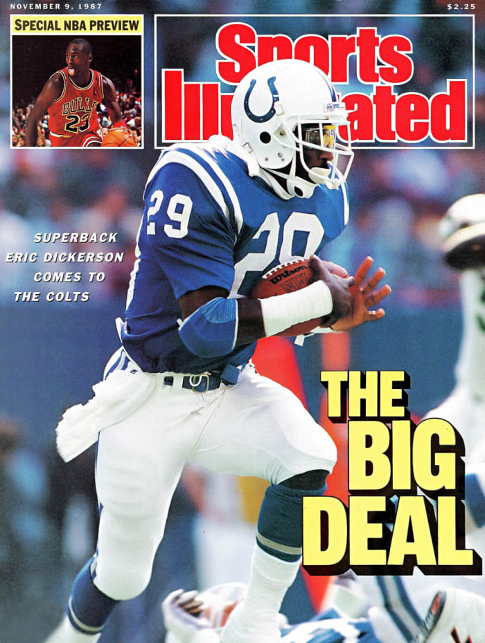 Eric Dickerson on the cover of Sports Illustrated in 1987